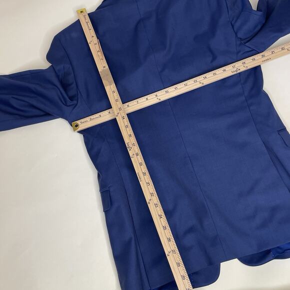 Tommy Hilfiger Blue Wool Blend Blazer R40 Classic Preppy Old Money Jacket M-L - Picture 5 of 9